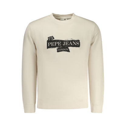 Sweatshirt by Pepe Jeans for men in cotton polyester beige, blue & signature features an magnificent silhouette, showcasing a sophisticated and detail for a truly magnificent finish.