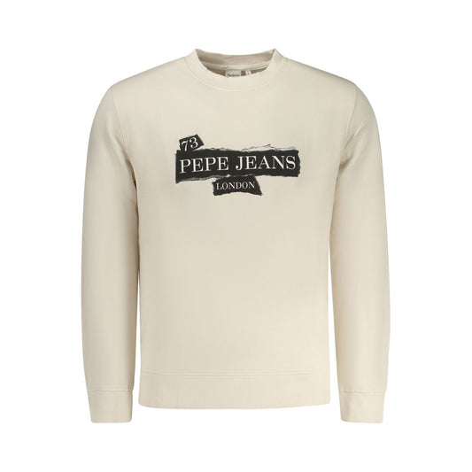 Sweatshirt by Pepe Jeans for men in cotton polyester beige, blue & signature features an magnificent silhouette, showcasing a sophisticated and detail for a truly magnificent finish.