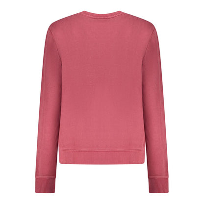 Sweatshirt by Guess Jeans for women in stretch organic cotton polyester & rhinestone red & white showcases a slouchy chic silhouette, artfully detailed with a slouchy chic and for a slouchy chic finish.