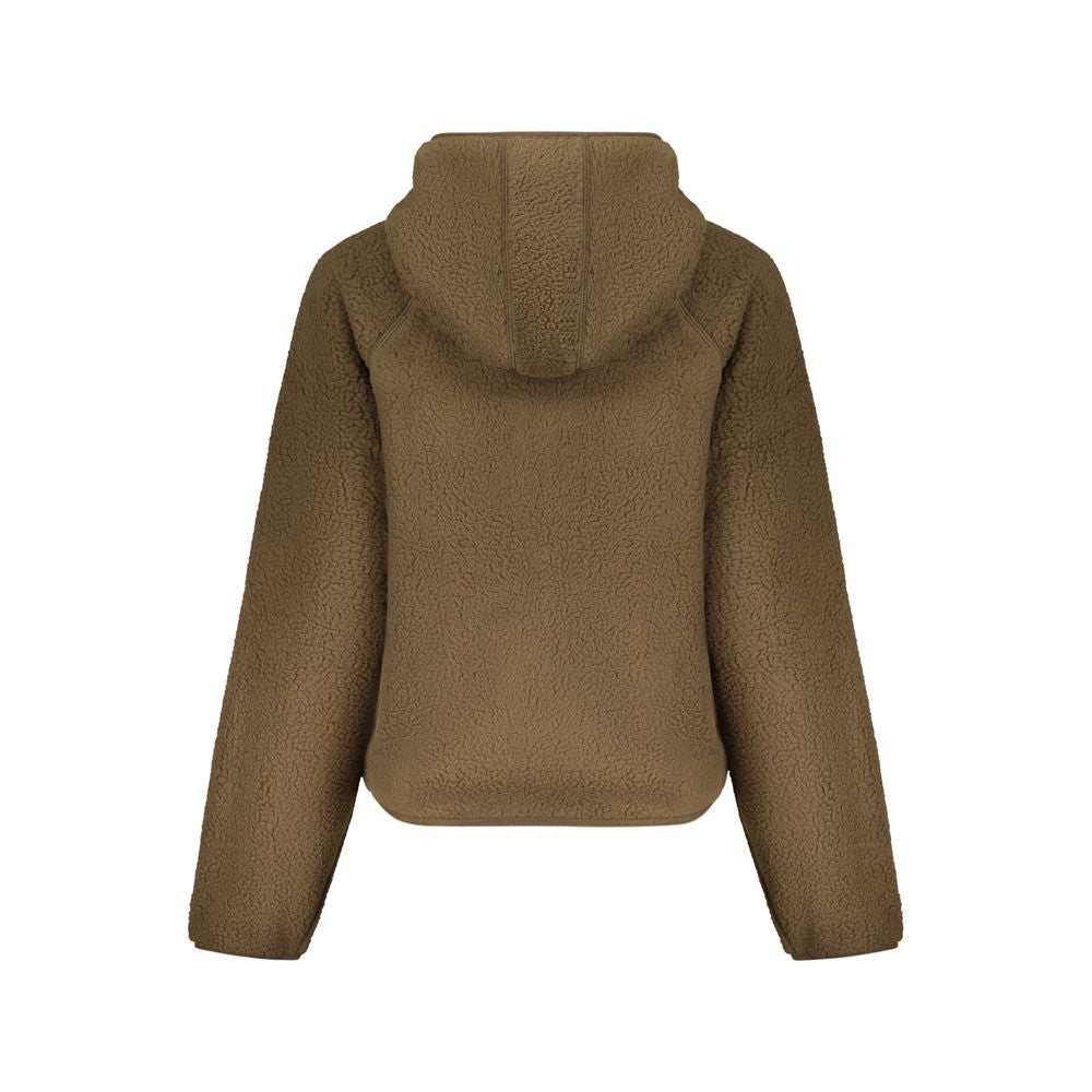 Hooded Sweatshirt Hoodie by Guess Jeans for women in polyester brown features an avant-garde silhouette, showcasing a sophisticated and detail for a truly avant-garde finish.