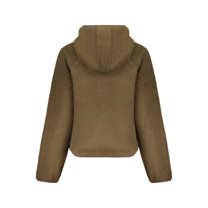 Hooded Sweatshirt Hoodie by Guess Jeans for women in polyester brown features an avant-garde silhouette, showcasing a sophisticated and detail for a truly avant-garde finish.