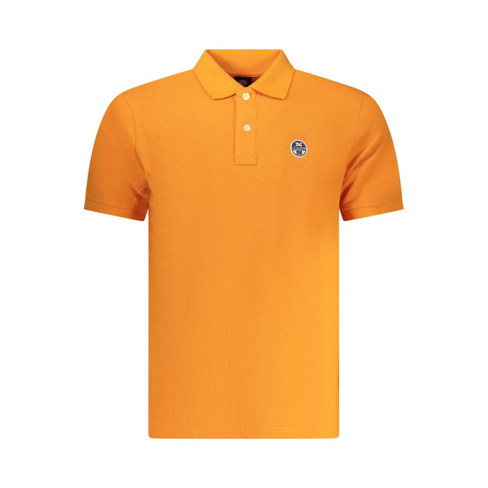 Polo Shirt by North Sails for men in cotton orange showcases a sharp silhouette, detailed with a refined and sharp for a sophisticated finish.