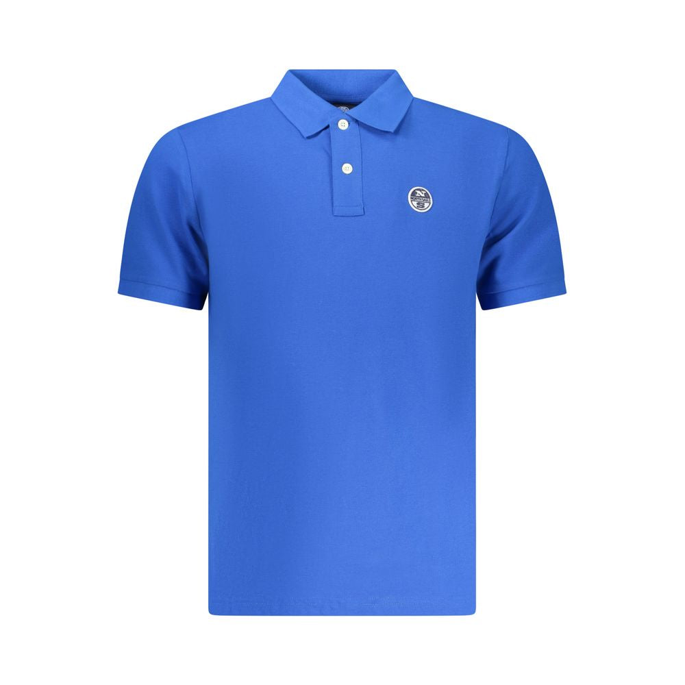 Polo Shirt by North Sails for men in cotton blue & signature showcases a enviable silhouette, featuring a refined and for a enviable finish.