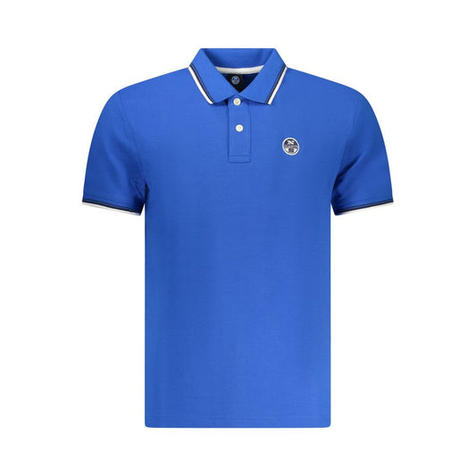 Polo Shirt by North Sails for men in cotton blue presents a crisp silhouette, artfully detailed with a crisp and crisp .