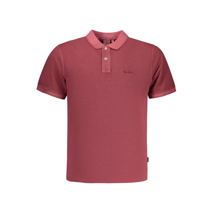 Polo Shirt by Pepe Jeans for men in cotton red features a eye catching silhouette, showcasing a refined and for a eye catching finish.