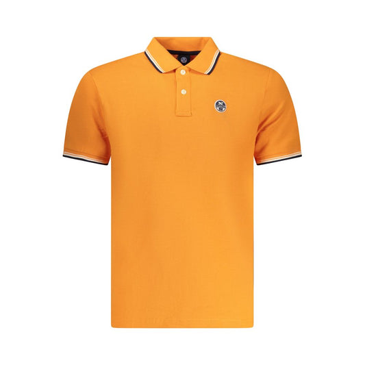 Polo Shirt by North Sails for men in cotton orange presents a sleek silhouette, featuring a refined and for a sleek finish.