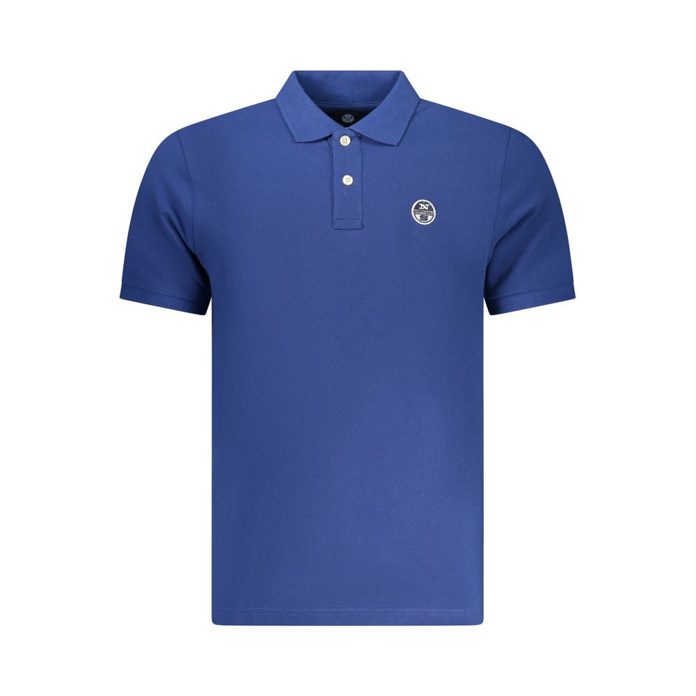 Polo Shirt by North Sails for men in cotton blue presents a sleek silhouette, featuring a refined and for a sleek finish.