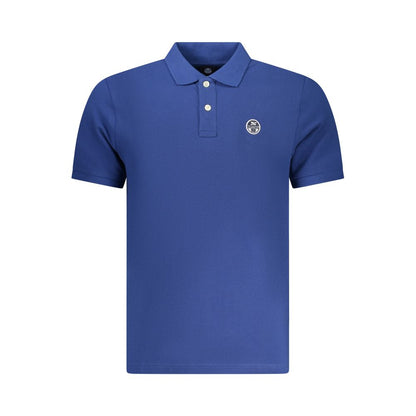 Polo Shirt by North Sails for men in cotton blue presents a sleek silhouette, featuring a refined and for a sleek finish.