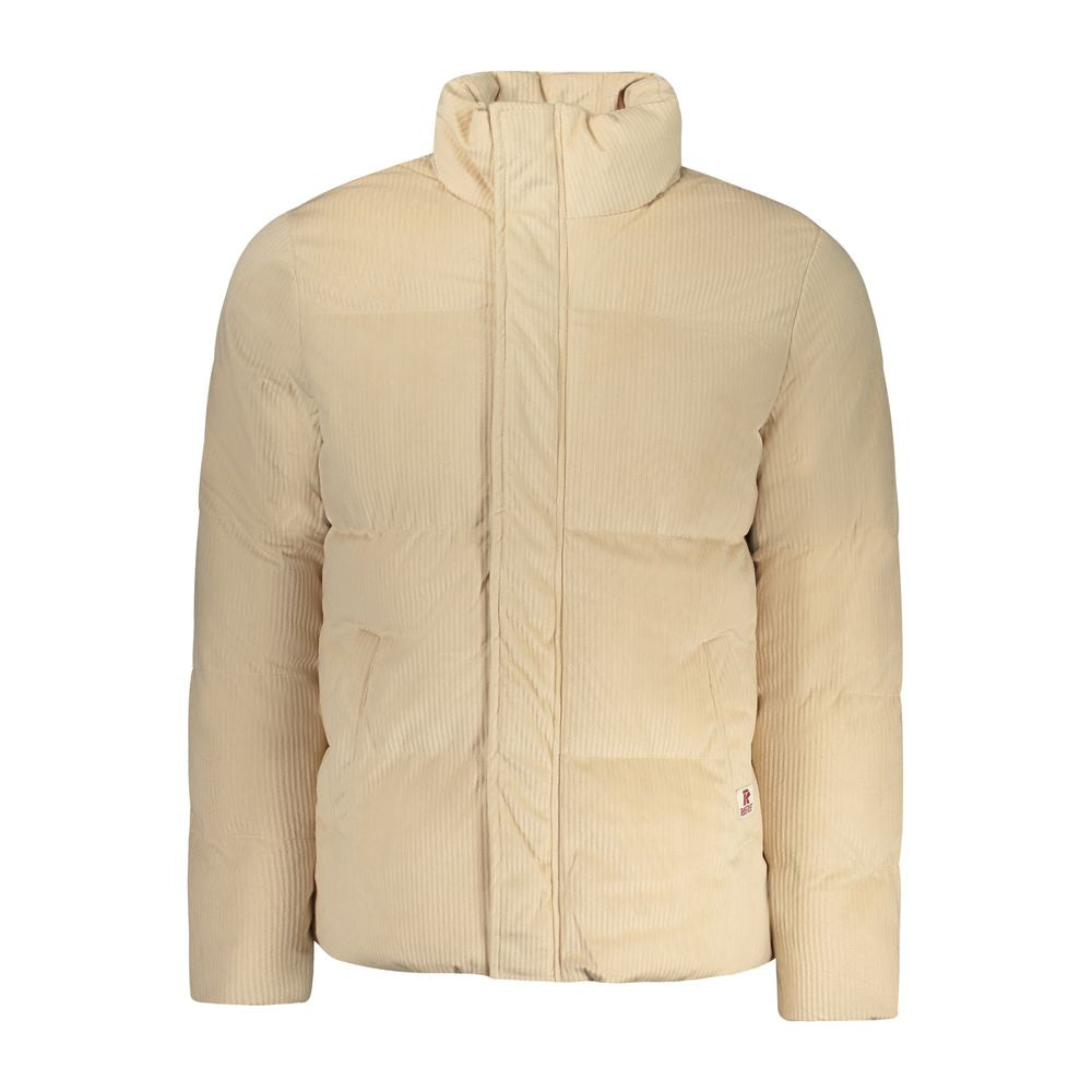 Windbreaker Jacket by Rifle for men in polyester beige features an perennial silhouette with a refined and perennial pockets & windproof for a sophisticated weather-resistant look.