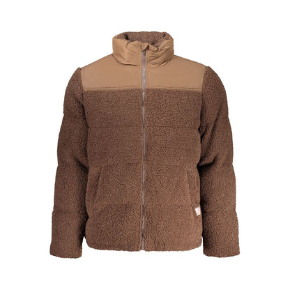 Overcoat by Rifle for men in polyester brown features a cosy chic silhouette, artfully detailed with a sophisticated and premium pockets for a cosy chic finish.