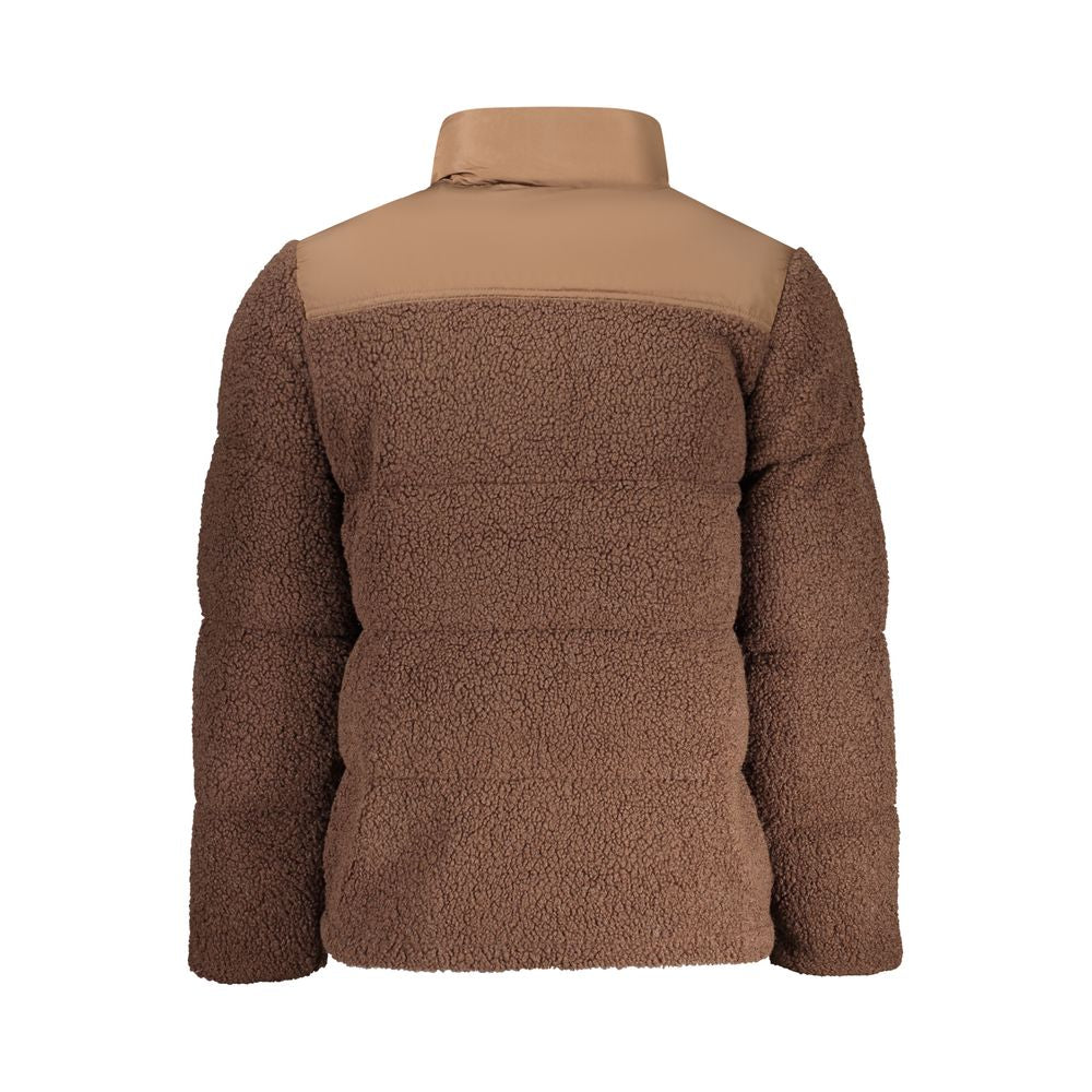 Overcoat by Rifle for men in polyester brown showcases a architectural silhouette, artfully detailed with a distinctive and functional pockets for a architectural finish.