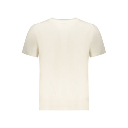 T-Shirt by Pepe Jeans for men in cotton beige & print features a plush silhouette, showcasing a sophisticated and for a truly plush finish.