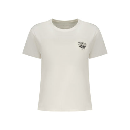 T-Shirt by Pepe Jeans for women in cotton white & print features a plush silhouette, showcasing a sophisticated and for a truly plush finish.