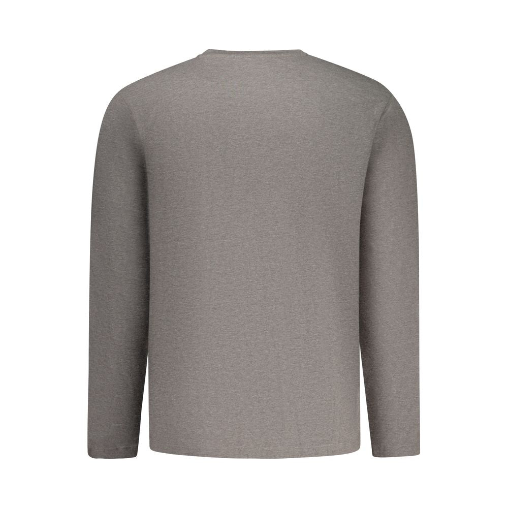 Activewear T-Shirt by Pepe Jeans for men in cotton polyester gray & print features a dynamic silhouette with and enhanced by functional .