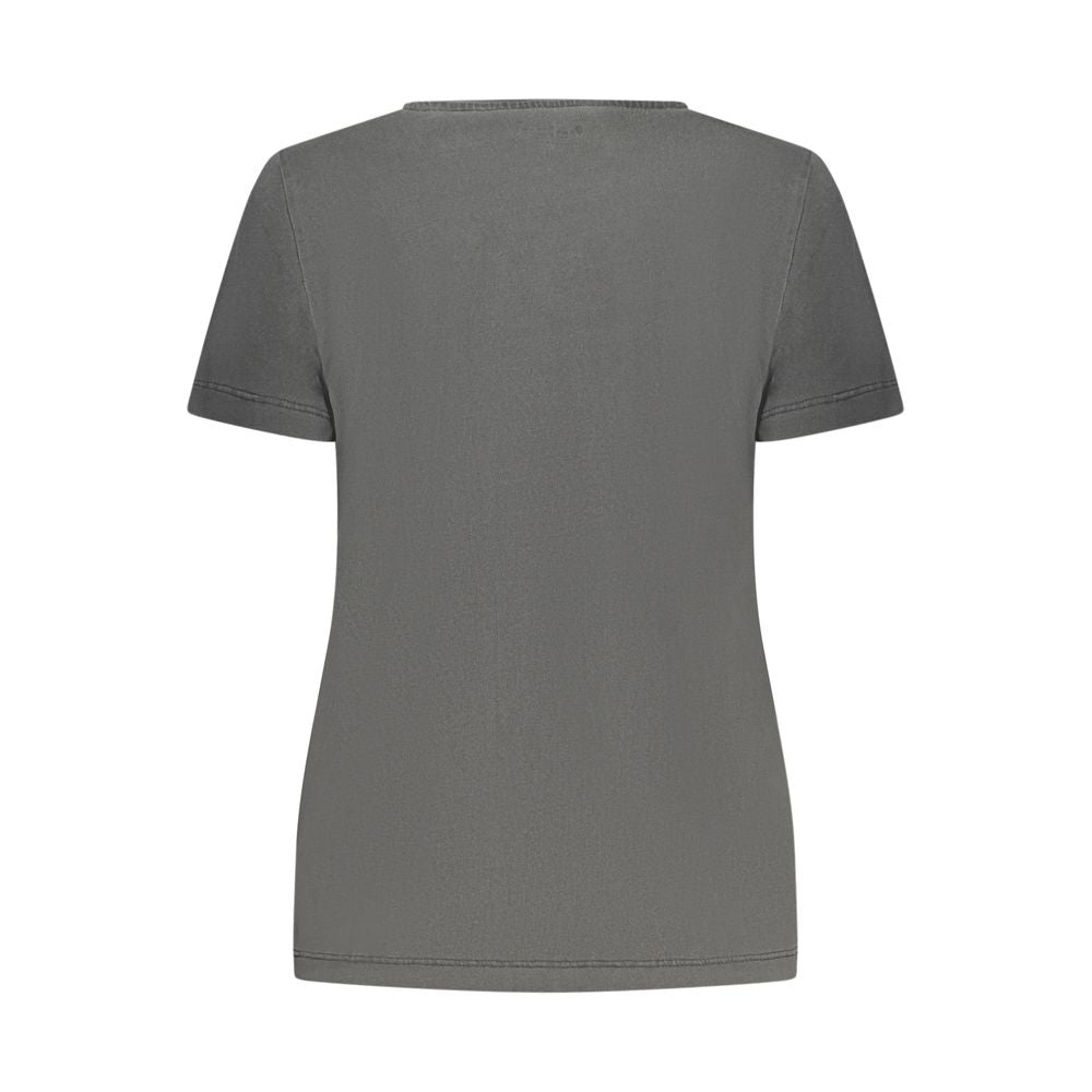 Activewear T-Shirt by Pepe Jeans for women in cotton & rhinestone black & print features a sporty silhouette with and , showcasing innovative for a sporty finish.