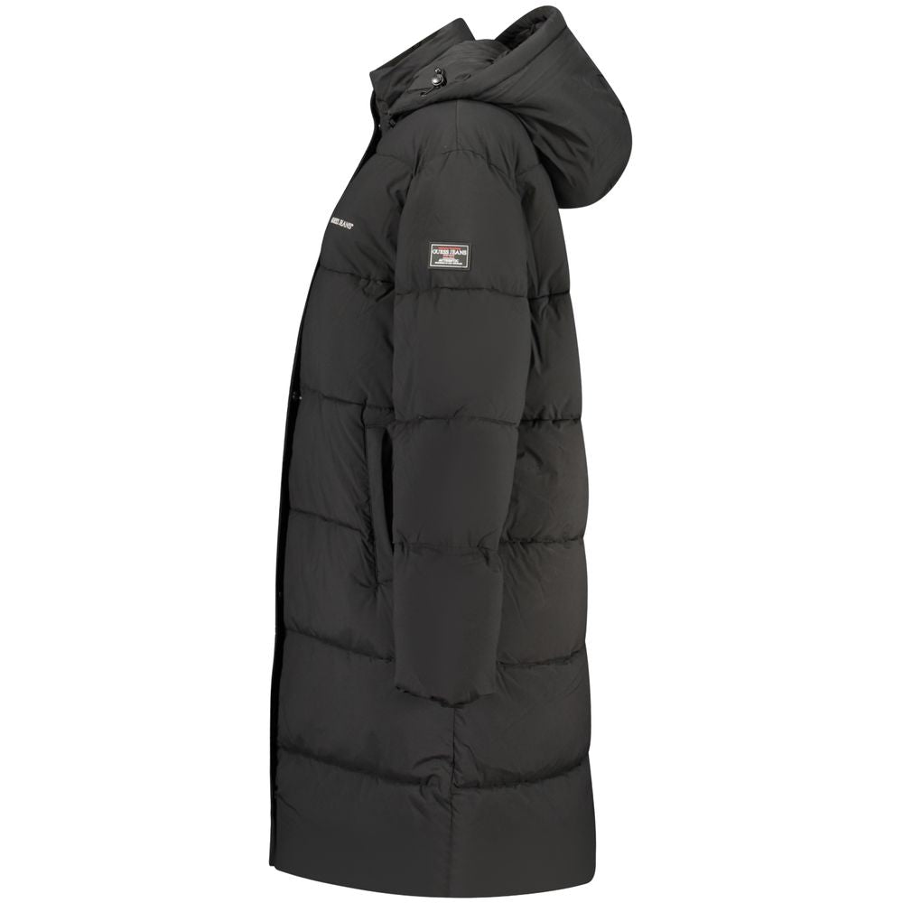 Overcoat by Guess Jeans for women in polyester beige & black showcases a architectural silhouette, artfully detailed with a distinctive and functional pockets for a architectural finish.