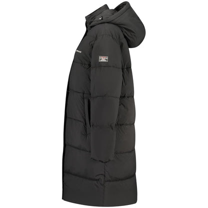 Overcoat by Guess Jeans for women in polyester beige & black showcases a architectural silhouette, artfully detailed with a distinctive and functional pockets for a architectural finish.
