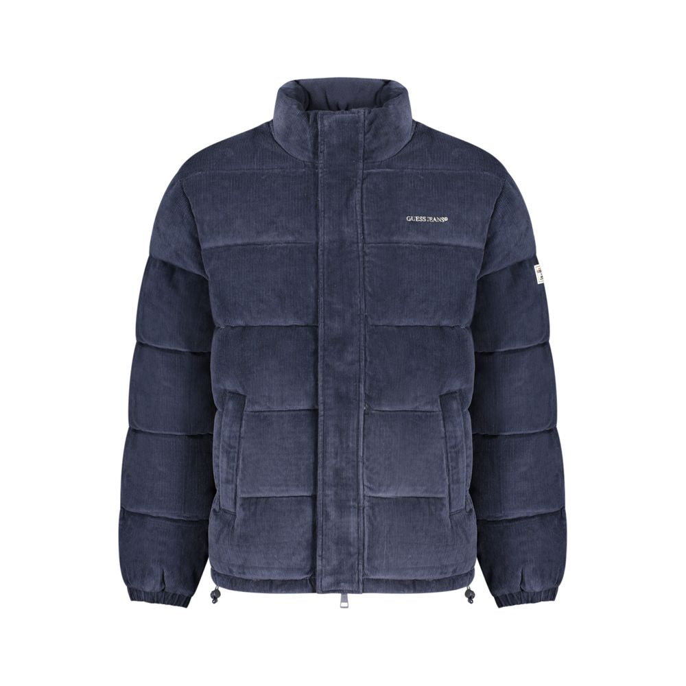 Windbreaker Jacket by Guess Jeans for men in polyester blue features an magnificent silhouette, showcasing the sophisticated and functional pockets & windproof for a premium, magnificent look.