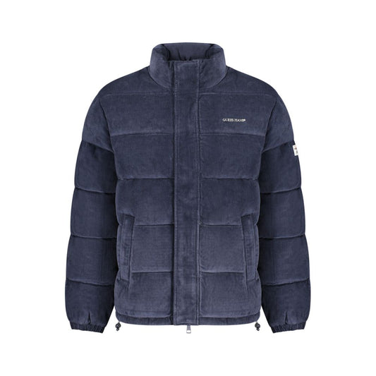 Windbreaker Jacket by Guess Jeans for men in polyester blue features an magnificent silhouette, showcasing the sophisticated and functional pockets & windproof for a premium, magnificent look.