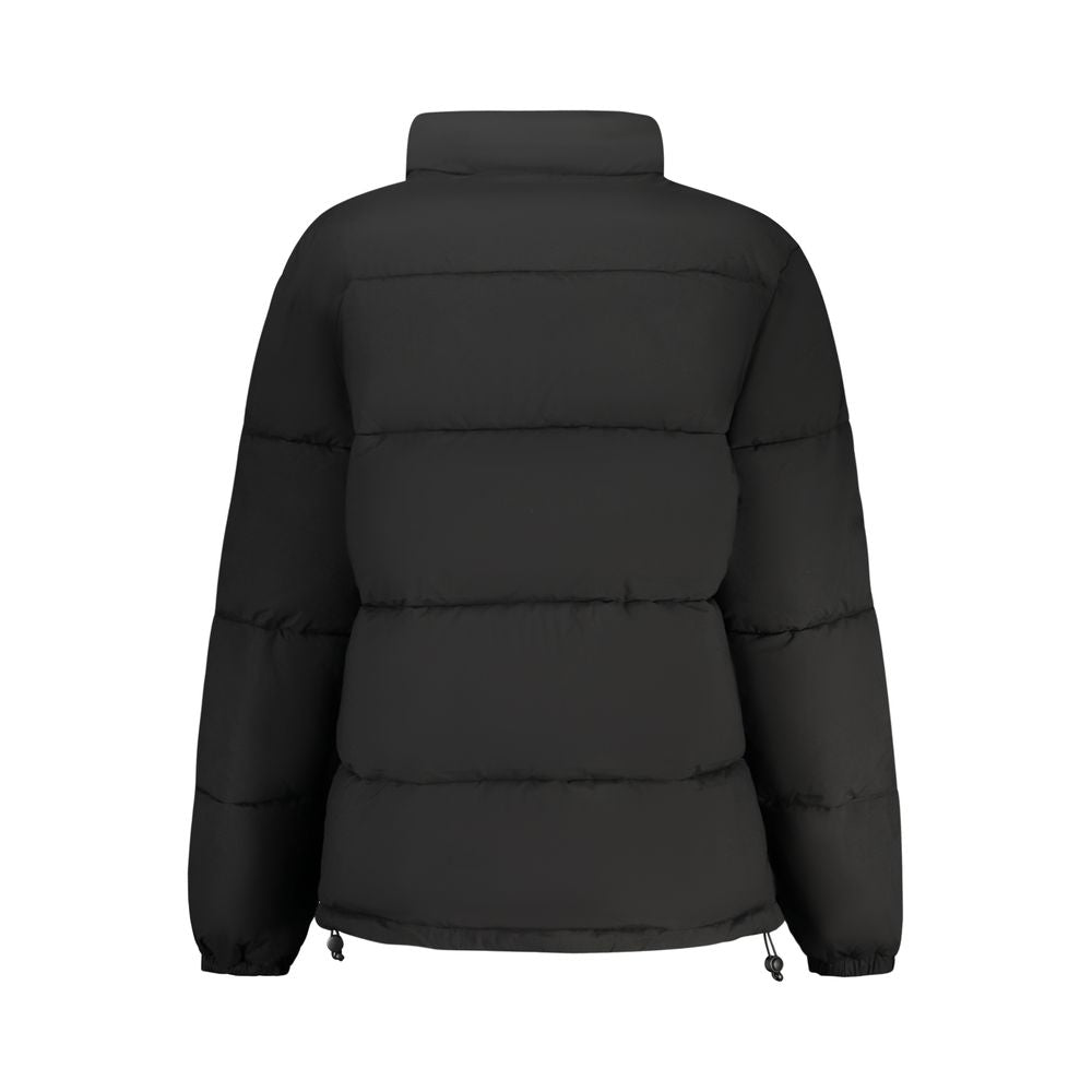 Windbreaker Jacket by Guess Jeans for women in polyester black & print features an perennial silhouette with a refined and perennial pockets & windproof for a sophisticated weather-resistant look.
