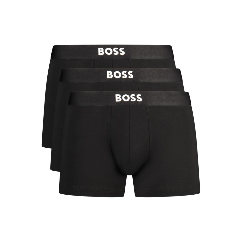 Underwear Boxer Shorts by Hugo Boss for men in stretch cotton black & print presents a subtle silhouette as Men's Stretch Cotton Underwear Boxer Shorts, expertly tailored with a subtle fit for a premium look.