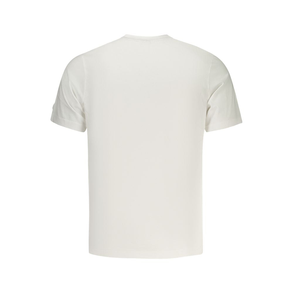 Activewear T-Shirt by North Sails for men in cotton white & print features a versatile silhouette, showcasing a versatile crew neckline and detailed with high-performance for a premium look.