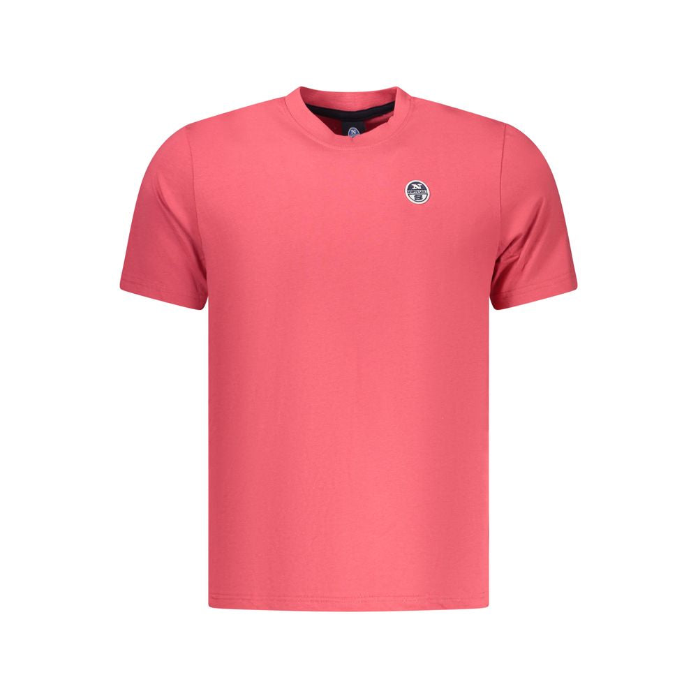 Activewear T-Shirt by North Sails for men in cotton red features an athletic silhouette with short-sleeve sleeves and a crew neckline neckline, enhanced by high-performance .