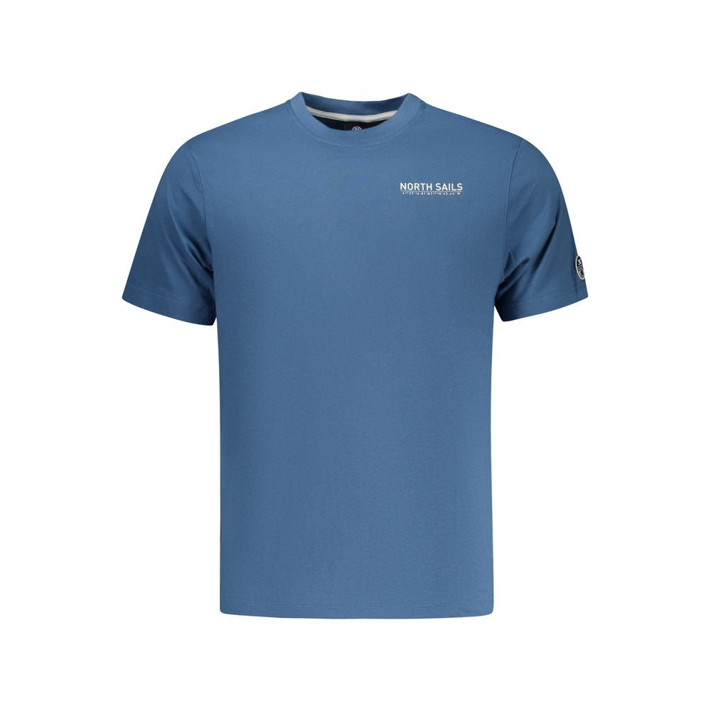 Activewear T-Shirt by North Sails for men in cotton blue & print features an ergonomic design with , highlighting a ergonomic length and ergonomic crew neckline for a high-performance look.