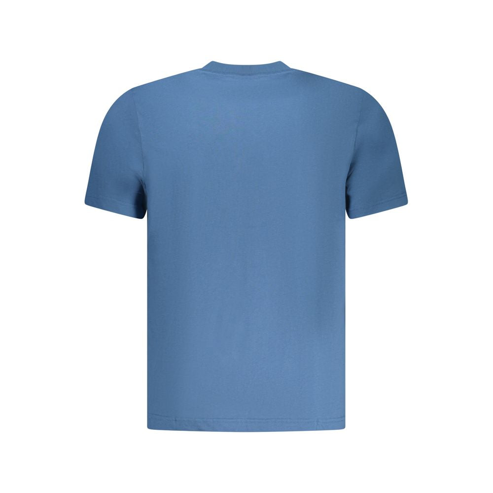 Activewear T-Shirt by North Sails for men in cotton blue, signature-print & print features a sporty silhouette with and crew neckline, showcasing innovative for a sporty finish.