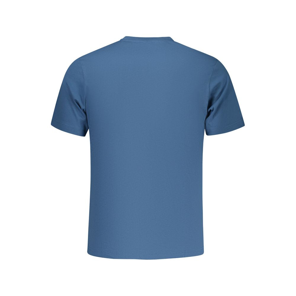 Activewear T-Shirt by North Sails for men in cotton blue & print features a versatile silhouette, showcasing a versatile crew neckline and detailed with high-performance for a premium look.