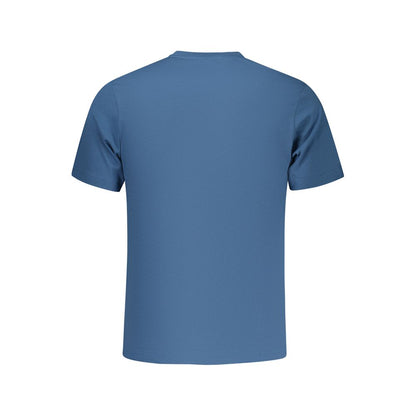 Activewear T-Shirt by North Sails for men in cotton blue & print features a versatile silhouette, showcasing a versatile crew neckline and detailed with high-performance for a premium look.