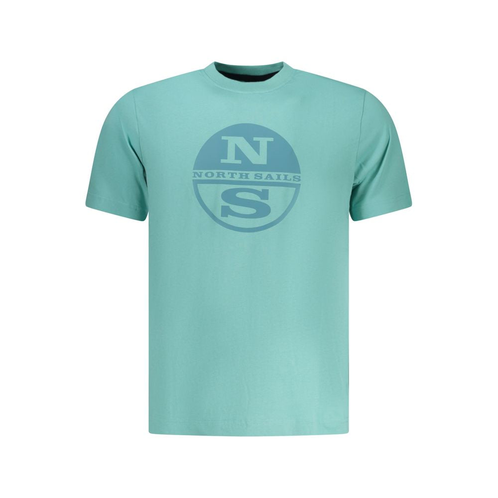 Activewear T-Shirt by North Sails for men in cotton azzurro features a sporty silhouette with and crew neckline, showcasing innovative for a sporty finish.