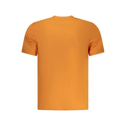 Activewear T-Shirt by North Sails for men in cotton orange features a sporty silhouette with and crew neckline, showcasing innovative for a sporty finish.