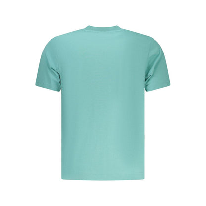 Activewear T-Shirt by North Sails for men in cotton azzurro features an athletic silhouette with sleeves and a crew neckline neckline, enhanced by high-performance .