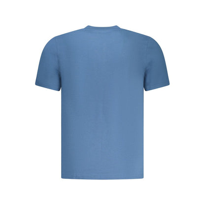 Activewear T-Shirt by North Sails for men in cotton blue, red & print features a sporty silhouette with and , showcasing innovative breathable-design for a sporty finish.