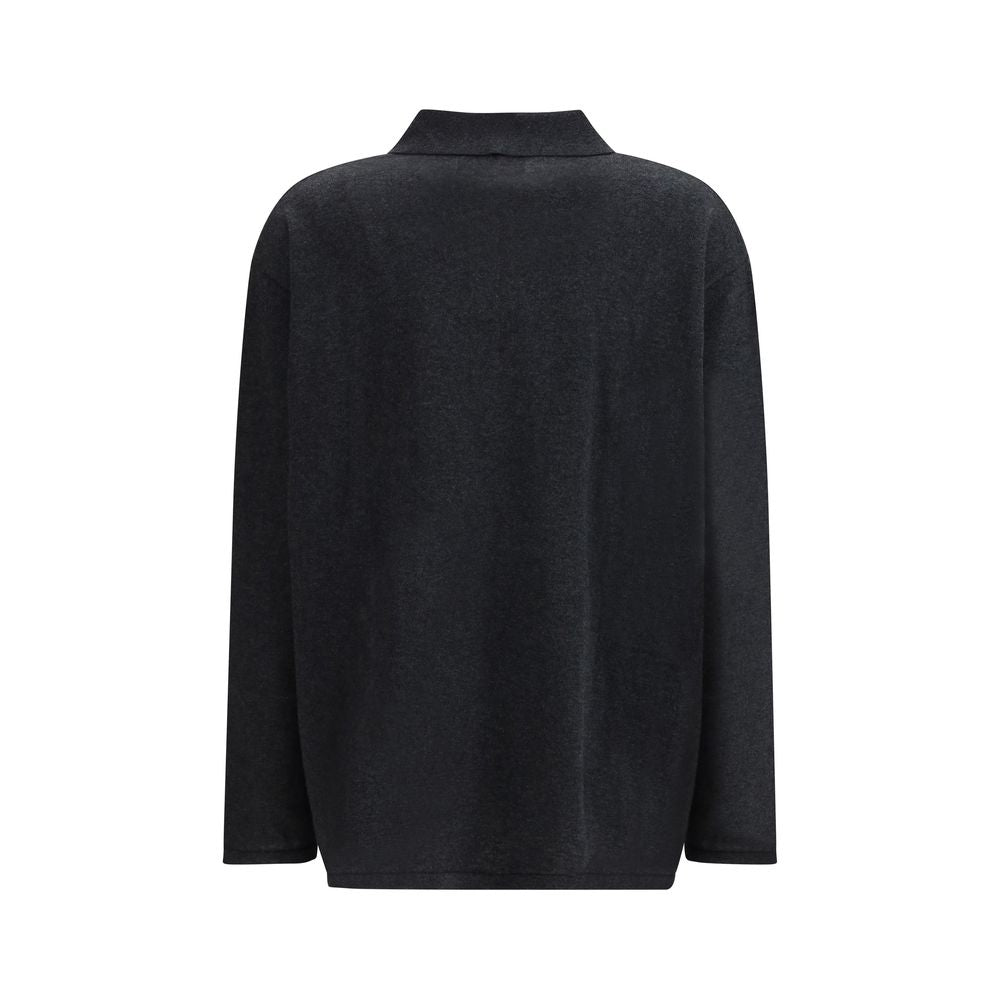 Sweatshirt by Lisa Yang for women in cashmere cotton blend gray features a unrivaled silhouette with a refined and unrivaled detailing for a sophisticated look.