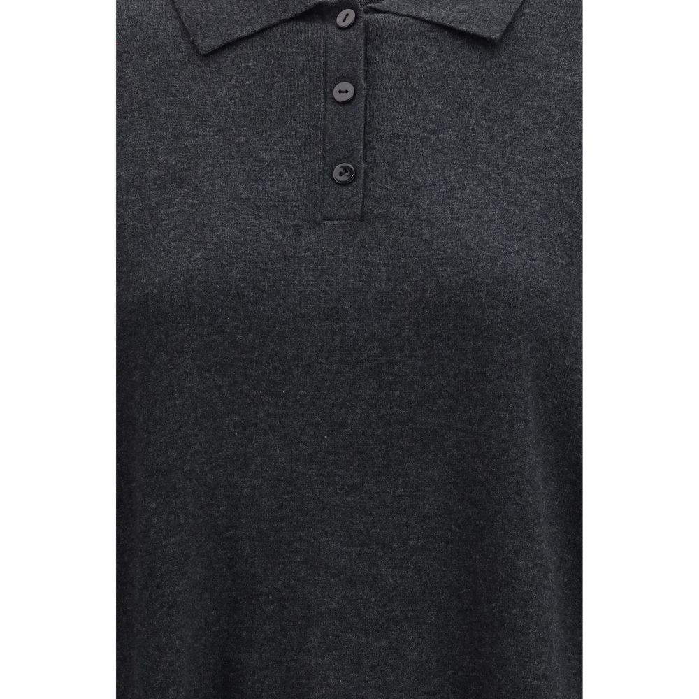 Sweatshirt by Lisa Yang for women in cashmere cotton blend gray presents a smart casual silhouette, featuring a smart casual and for a sophisticated look.