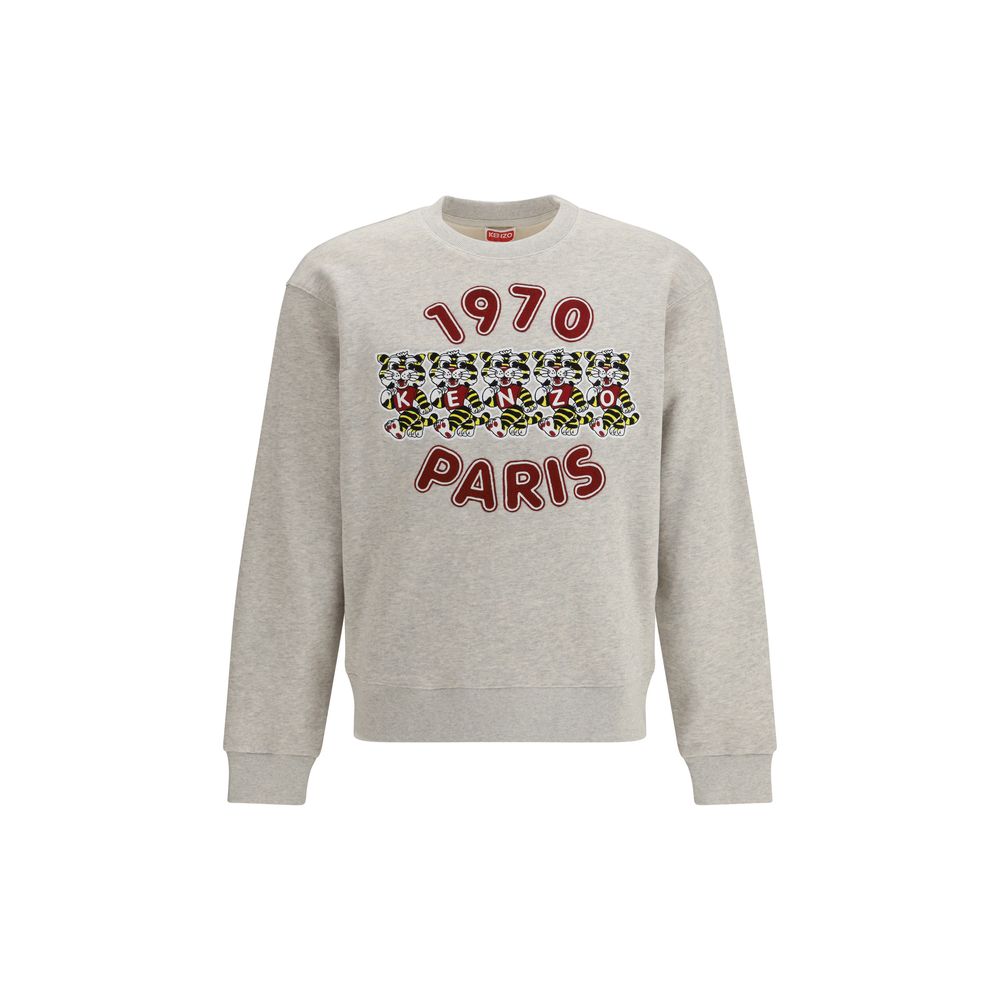 Sweatshirt by Kenzo for men in cotton gray presents a smart casual silhouette, featuring a smart casual and for a sophisticated look.