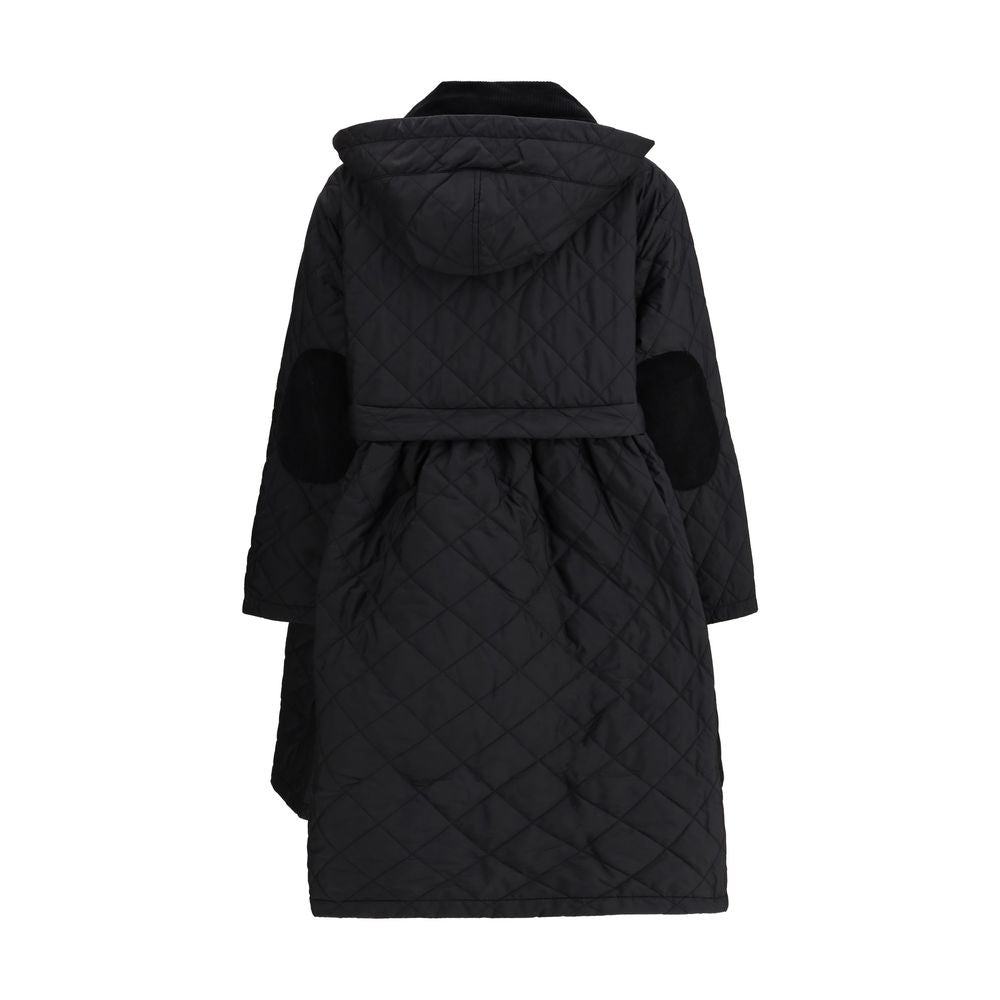 Hooded Overcoat by Barbour for women in polyester & rubber black showcases a architectural silhouette, artfully detailed with a distinctive hooded neckline and functional pockets & hooded for a architectural finish.
