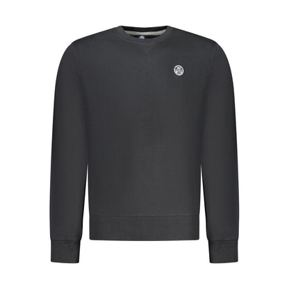 Sweatshirt by North Sails for men in cotton black features a unrivaled silhouette with a refined crew neckline and unrivaled detailing for a sophisticated look.