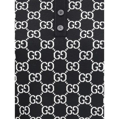 Polo Shirt by Gucci for women in wool black, patterned & jacquard presents a crisp silhouette, artfully detailed with a crisp and crisp .