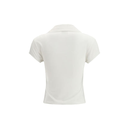 This Polo Shirt by Courrèges for women in cotton white & signature presents a flawless silhouette, showcasing flawless detailing and a refined v-neck neckline for a truly flawless aesthetic.