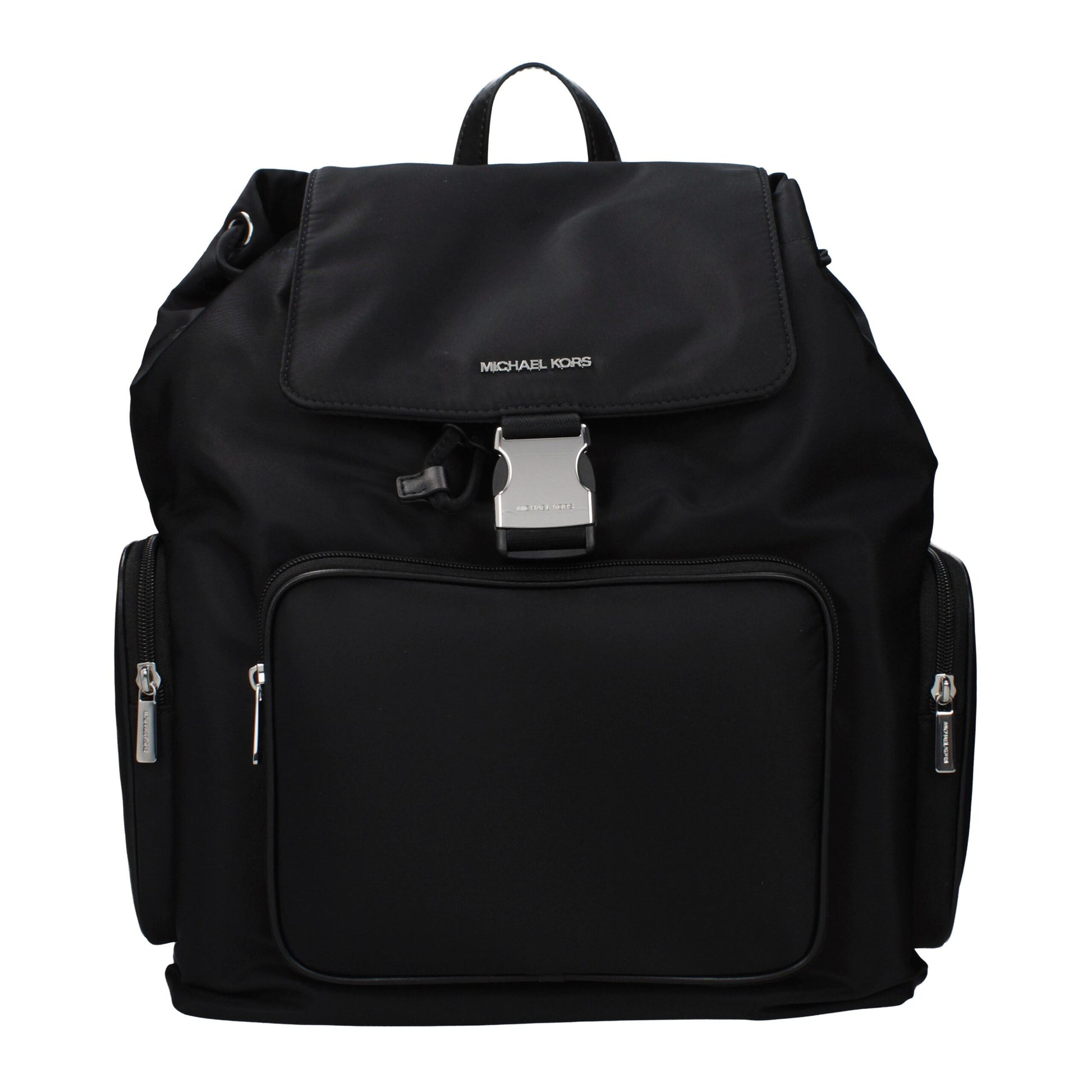 Backpack by Michael Kors for women in fabric black showcases a stately Fabric Backpack design, featuring a secure with stately and versatile backpack-strap & adjustable-strap.