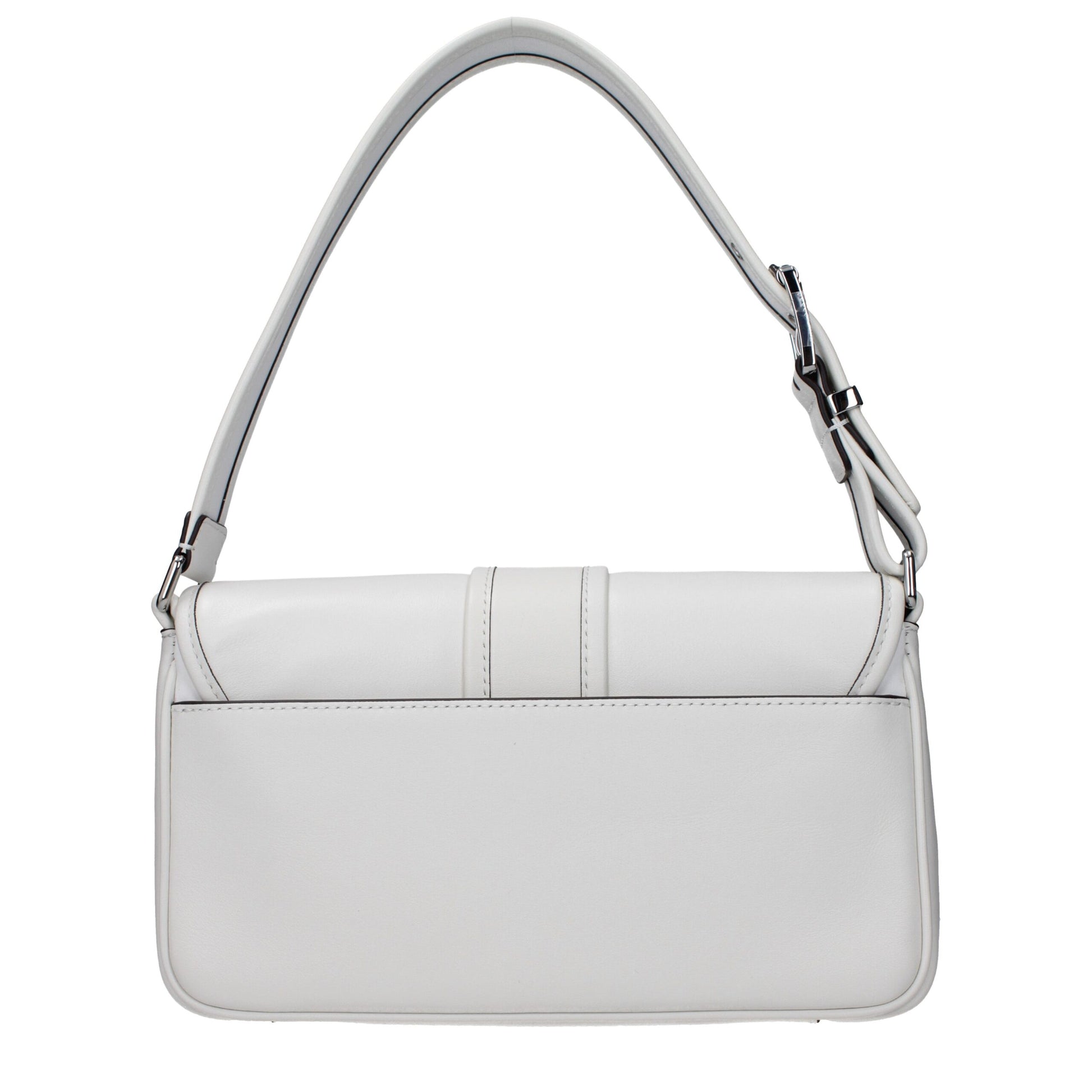 Shoulder Bag by Michael Kors for women in leather white features a statuesque silhouette, showcasing a secure and statuesque with versatile shoulder-strap, adjustable-strap & handle for a statuesque finish.