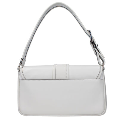 Shoulder Bag by Michael Kors for women in leather white features a statuesque silhouette, showcasing a secure and statuesque with versatile shoulder-strap, adjustable-strap & handle for a statuesque finish.