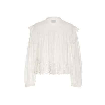 Activewear T-Shirt by Isabel Marant for women in viscose white presents a kinetic silhouette, showcasing the kinetic and alongside functional for a premium, athletic look.