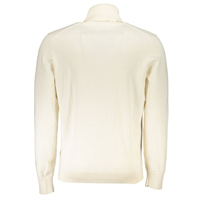 Sweater by Hugo Boss for men in cotton white features an polished silhouette, showcasing refined and a sophisticated for a truly polished finish.