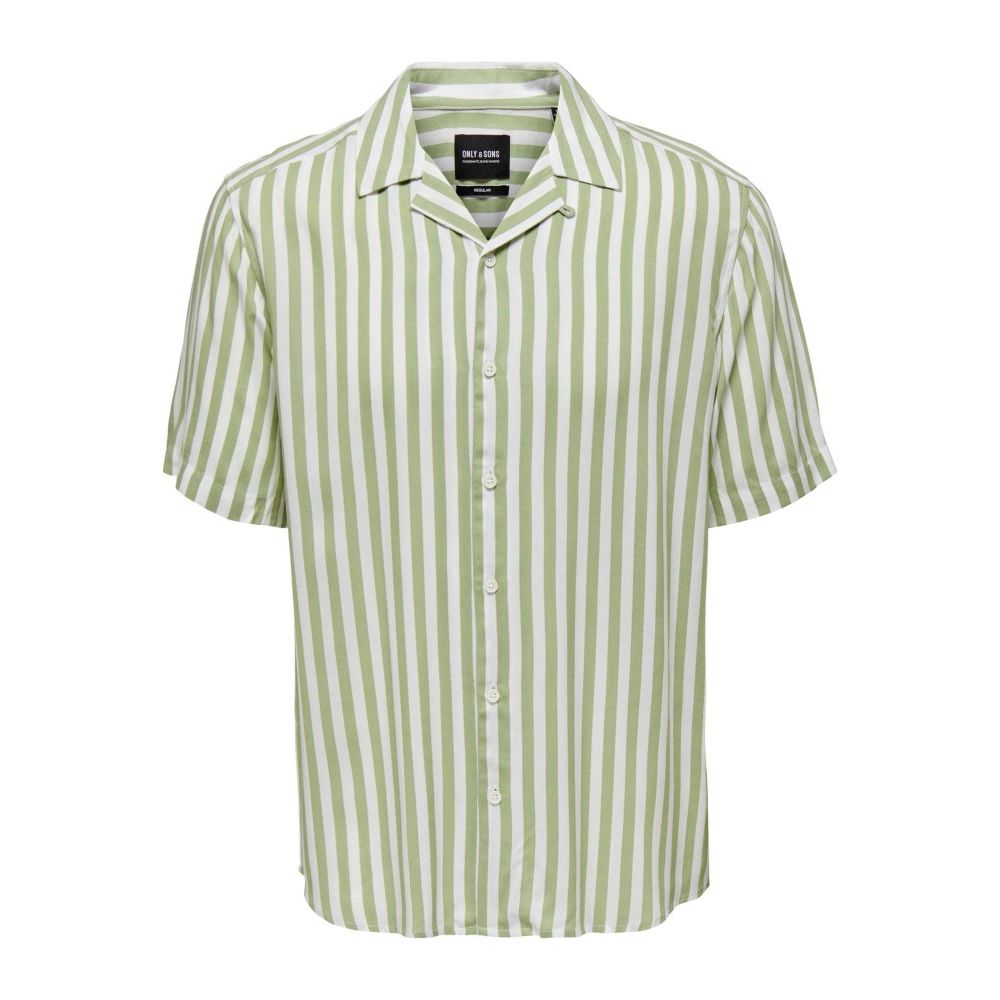 Shirt by Only & Sons for men in cotton bicolour & patterned showcases a sharp silhouette, elegantly detailed with a sharp and sharp long-sleeve; short-sleeve.