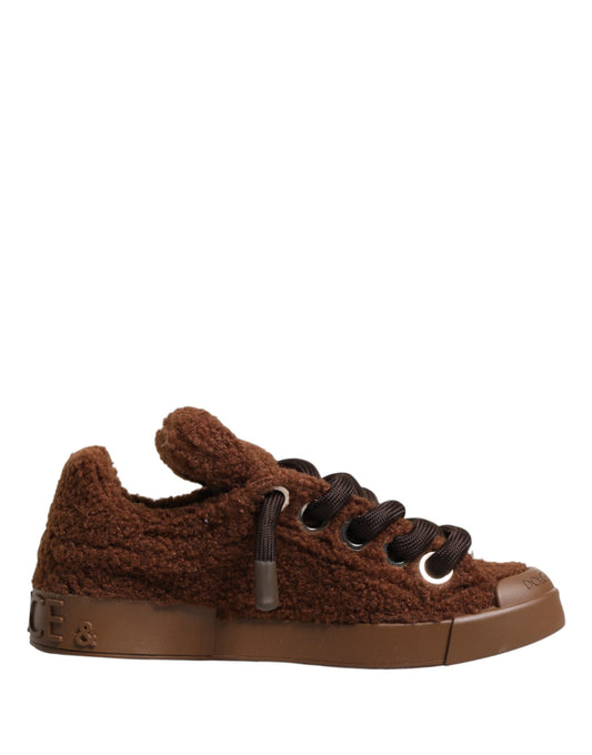 Sneakers by Dolce & Gabbana for men in rubber brown & signature presents a impeccable silhouette as Men's Low Top Rubber Sneakers, expertly defined by a impeccable low-top style for a impeccable, high-fashion look.