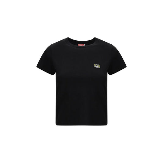 T-Shirt by Kenzo for women in cotton black & signature features an edgy silhouette, meticulously detailed with a sophisticated and for a truly edgy finish.